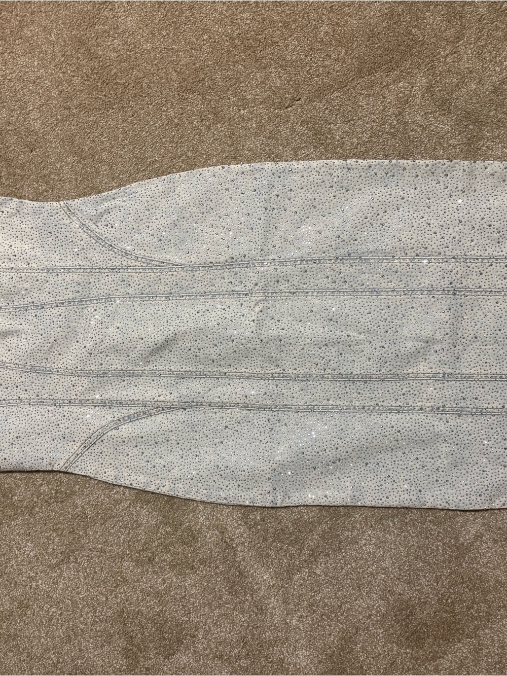 AKIRA Silver Sequin Square-Neck Midi Dress - Picture 4 of 5